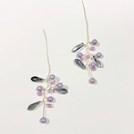  【4pcs purpleperl#10】ワイヤー小枝パーツ