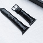 高級革使用　腕時計　ベルト　時計　アップルウォッチバンド　フランス産　アリゲーターワニ革　メンズ