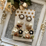 華やか刺繍リボンタッセル＊秋ピアス
