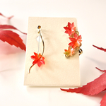 紅葉もみじのイヤーカフ　秋