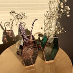 ステンドグラスの花瓶(ライトパープル)受注製作