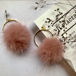 送料無料♡ミンクファーピアス・イヤリング