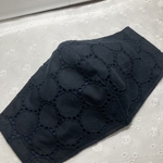 濃紺　レース　秋マスク