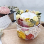 鮮やかさ長持ち✤ ボタニカルキャンドル yellow～ソフト浮彫(3D)・無香料～