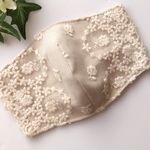 ＊豪華薔薇柄チュール刺繍レース立体布マスク＊