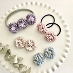miniフェルトフラワー＊ヘアクリップ  ヘアゴム  ヘアバンド　ピアス/イヤリング＊お揃い　秋冬
