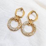 SWAROVSKIゴールドフープピアス