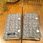 再販＊よだれカバー*ニット風グレー