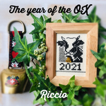 【再販版】Riccio＊original mini kit【2021年・丑年】クロスステッチキット★送料込★