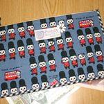 【送料無料】ペタンコ通帳ケース☆パンダの行進④