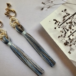 送料無料♡小さなパールリングのタッセルイヤリング・ピアス