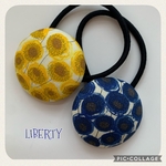 リバティ ザンジー・サンビーム くるみボタン ヘアゴム 38mm×2