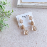 3連アンティークロングピアス/イヤリング/サージカルステンレス ニッケルフリー nonoacs