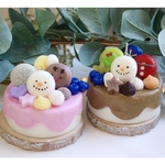 香りつき　クリスマス　マカロンケーキキャンドル