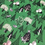 【専用】☆ぷっくりグラニーバッグ(緑の森と猫)