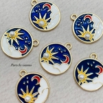 4pcs・太陽と月サークルチャーム　c-379