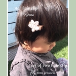 【2個セット】新生児から使えます＊ハート＆star hair clip＊お好きなもの2個選べます＊上下滑り止め付き＊キッズヘアクリップ ＊ワンピースベビー＊新生児＊姉妹でお揃い＊冬のおめかし