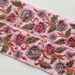 インド刺繍リボンᢂ インド刺繍/インドリボン/刺繍リボン/刺繍/リボン/シルクリボン/シルク/トリム/ブレード/ジャガード/ジャガードリボン/チロリアンテープ/レース/チュール/インド/チュールレース