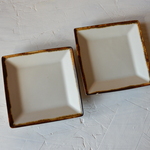 Ｂ級品　２枚セット　小サイズ　プレート小皿　 (白マット)