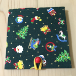 10)【送料込】手鏡(クリスマス柄グリーン)