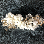 ドライフラワー　ヘアアクセサリー　　髪飾り　結婚式　卒業式　成人式　振袖　かすみ草　ウェディング　髪飾り　ホワイト