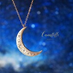 14kgf オパールの三日月・ロングネックレス ~ moon ~（５０ｃｍ）