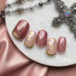 No.13＊大人ネイル＊ワインレッド/ベージュ/くすみカラー/秋/お呼ばれ/オシャレ/上品/ネイルチップ