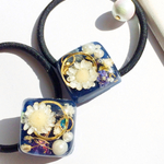 fluel jewel。ネイビーヘアゴム