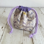 ミニ巾着　penpen紫