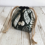 ミニ巾着　北欧リーフ