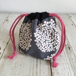 《再販》ミニ巾着　circle flower