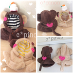 【sale!値下げ】お猿のなりきりポンチョ*申どし年賀状に♪小型犬SS