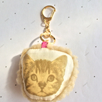 もこもこボアのネコキーホルダー