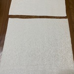 未使用　和布　正絹縮緬　白生地　ハギレ（銀通し地）2枚【p803904626】