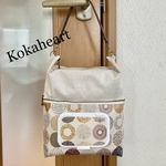 再販☆持ち手付き☆オムツ&おしりふきケース一体型☆オムツポーチ☆北欧風☆サークルベージュ