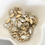 訳ありB品！5×10mmクリスタル！100個入り  Aランク・台座付きガラスストーン