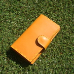 ♪本革 iPhone5 5s 手帳型レザーケース yellow♪