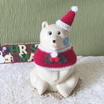 再販②しろくま貯金箱 クリスマス🎄ヒイラギ2点セット