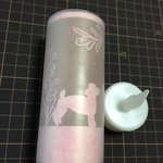 ※P様　ご予約品※　【切り絵】コードレスライト　トイプードル