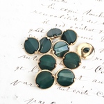 ■15mm■カットボタン　10個入 (グリーン系)　 [1015]