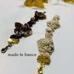 フランス製フラワーモチーフ花マスクフック☆マスクアクセサリー☆マスクバンド耳が痛くならないハンドメイド☆