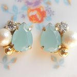 《お気に入り1000突破記念》～kanon～Drop bijou cottonpearl　pierce or earring （D-5）