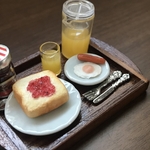ミニチュア甘そうなモーニングセット