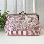 がま口ポーチ　Lサイズ　Rose Garden Pink 