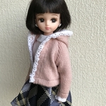 リカちゃん服(ピンクのカーデガン)