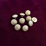  ■10個入■13mm■ビンテージボタン ゴールド柄　[1008] 