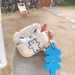 【SALE】韓国♡Airpods Pro ケース♡くまさんブランチ・ストラップ付き　白