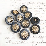  ■NEW■10個入■20mm■個性的レトロボタン (アンティークグリーン)　[1008] 