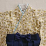 a-110326様専用ページ【色々選べる！セミオーダー】　ベビー袴セット 80-90size　麻の葉 白金