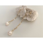 【ピアス】original chain×baroque Perl